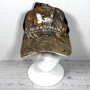 Field and Stream Camo Mesh Trucker Hat Bass Pro Shops Outdoor Cap